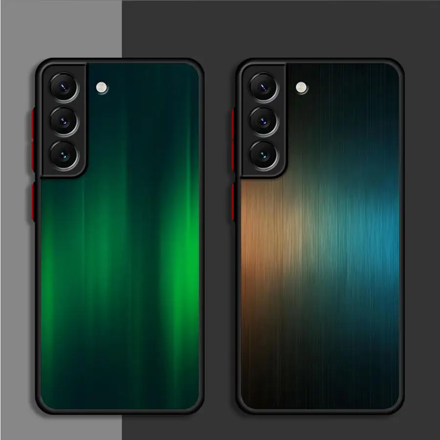 Матовый чехол с темной матовой металлической текстурой для Samsung Galaxy S24 S22 S23 S20 S21 FE