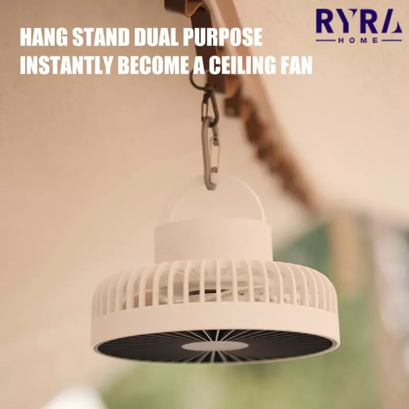 

NEW IN Multifunction Tripod Fan With Night Light Home Appliances USB Chargeable Desk Tripod Stand Air Cooling Fan Camping Outdoo