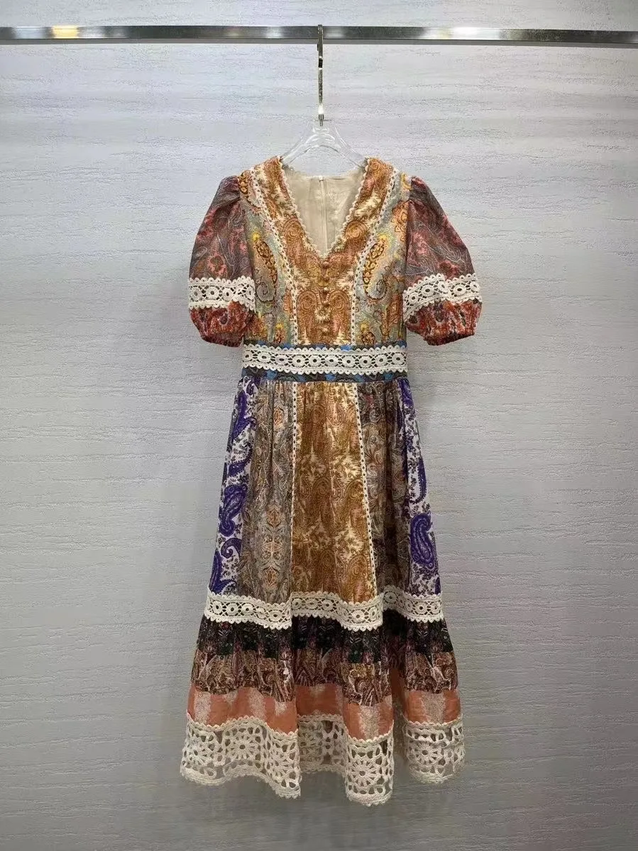 

S1004 High quality New Fashion Women 2023 lady Dress Luxury famous Brand European Design party style dress