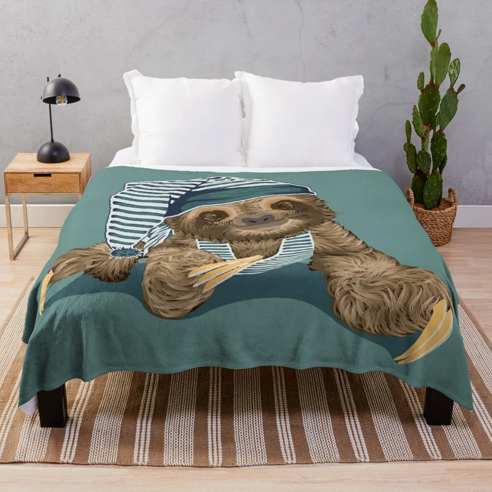

Always Tired Sloth Throw Blanket throw and blanket from fluff 3d Blanket Summer blanket