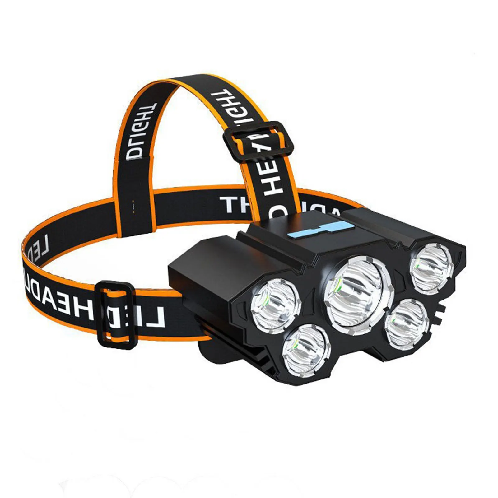 

Long-Range USB Charging Headlight Adjustable Strap Portable Head Flashlight for Night Riding Fishing Enthusiast