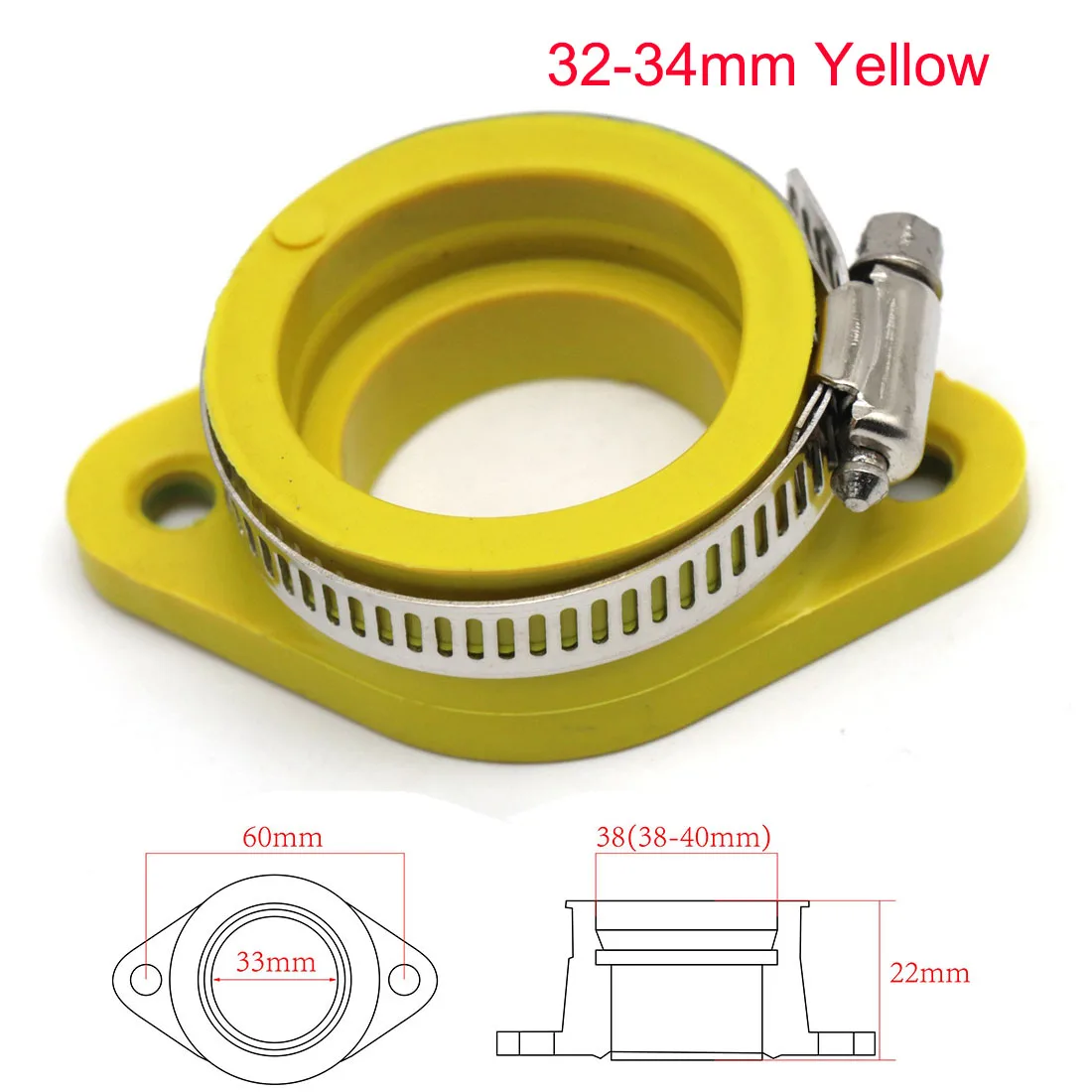 Мотоцикл пит-байк карбюратор адаптер впускная впускная труба резиновая подходит для KEIHIN MIKUNI KOSO PE PWK 21-34 мм воздухозаборник