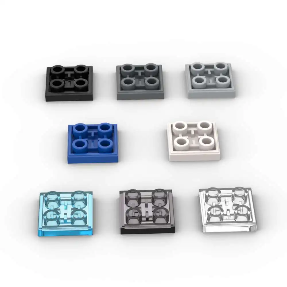 MOC 10 шт. 11203 дюйма 2x2 строительные блоки с реверсивной планкой доска кирпичи