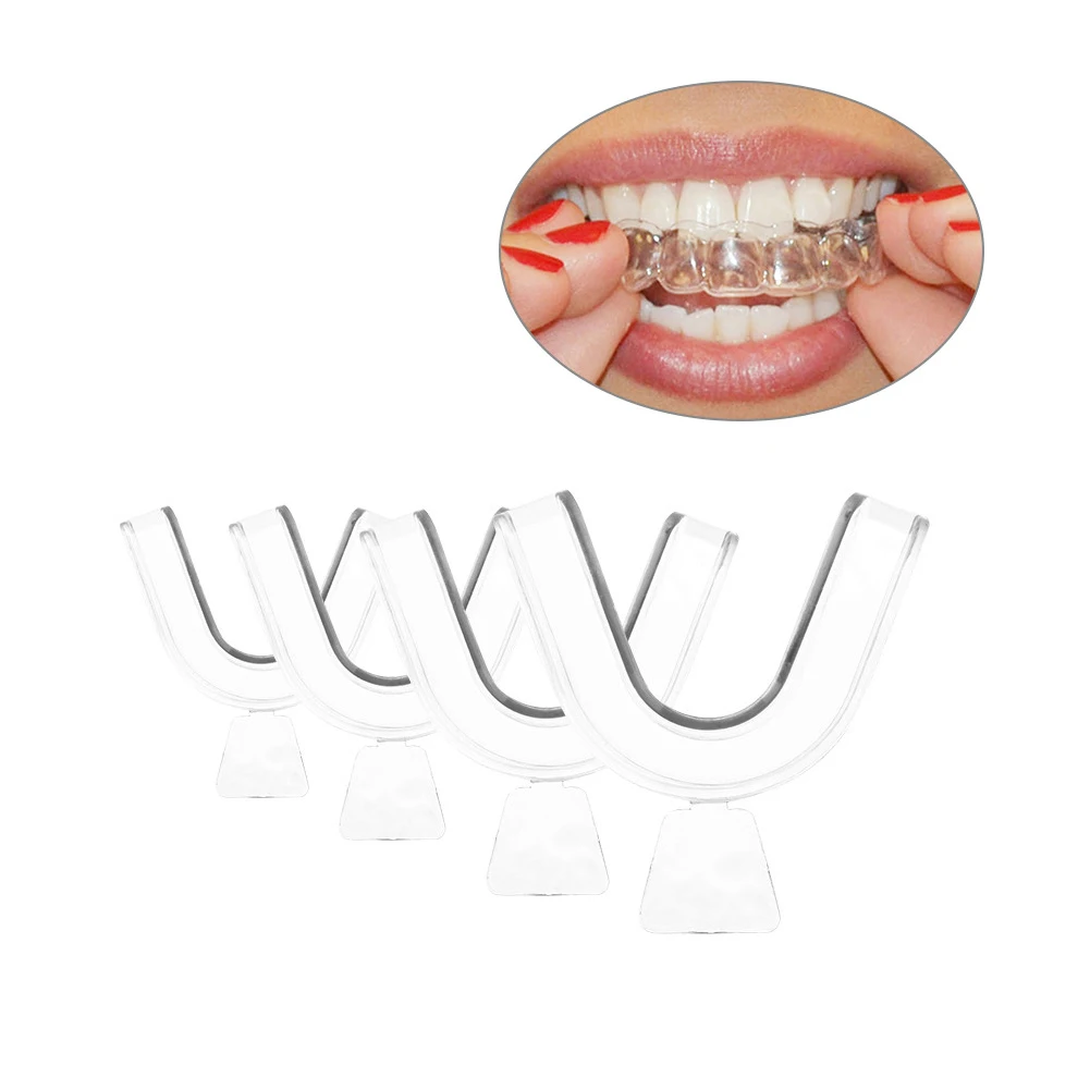 

2/4pcs Silicone Tooth Orthodontic Braces High Transparency Reusable Teeth Whitening Tray Protector Retainer Tool