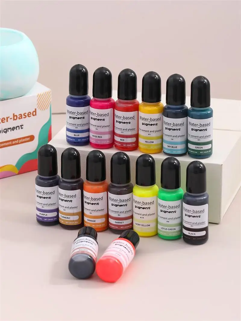 Жидкая краска для свечей 10 мл эпоксидной смолы гипсовая цементный краситель