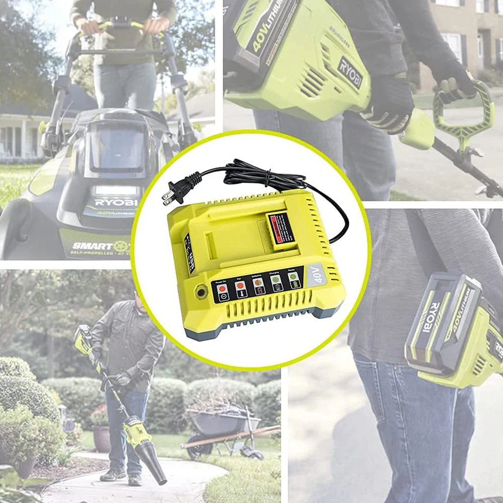 OP401 Сменное зарядное устройство совместимое с литий-ионным Ryobi 40 вольт OP4015 OP4026