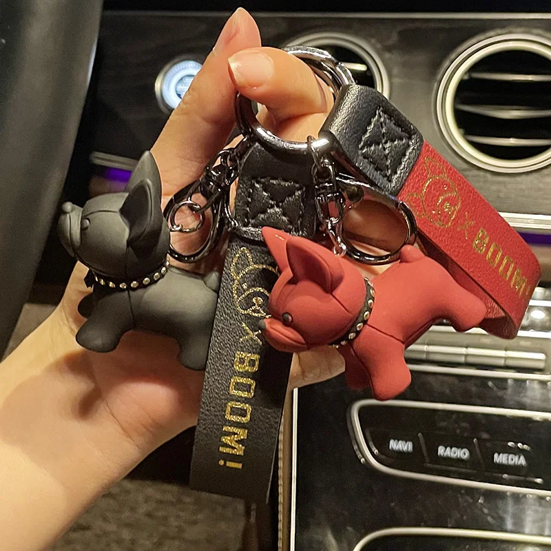 

Creative gifts bulldog dog key chain school bag key chain pendant dog doll key pendant creative decoration gifts wholesale