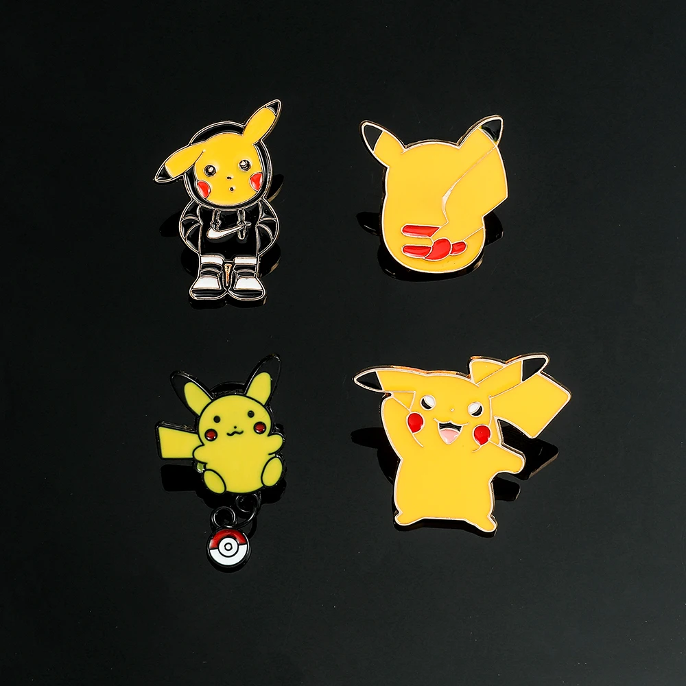 

Anime Pokemon Cartoon Figure Enamel Brooch Kawaii Pikachu Metal Badge Jewelry for Clothing Backpack Pins Accessories Kids Gifts