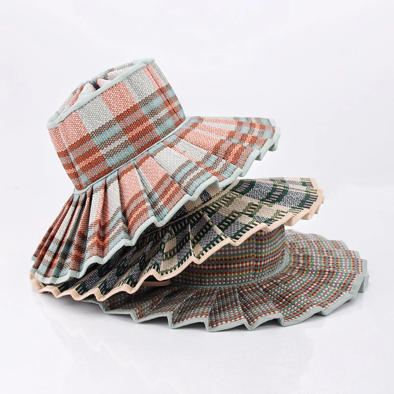 

Шляпа Женская Солнцезащитная Складная, соломенная, складная, с защитой от солнца