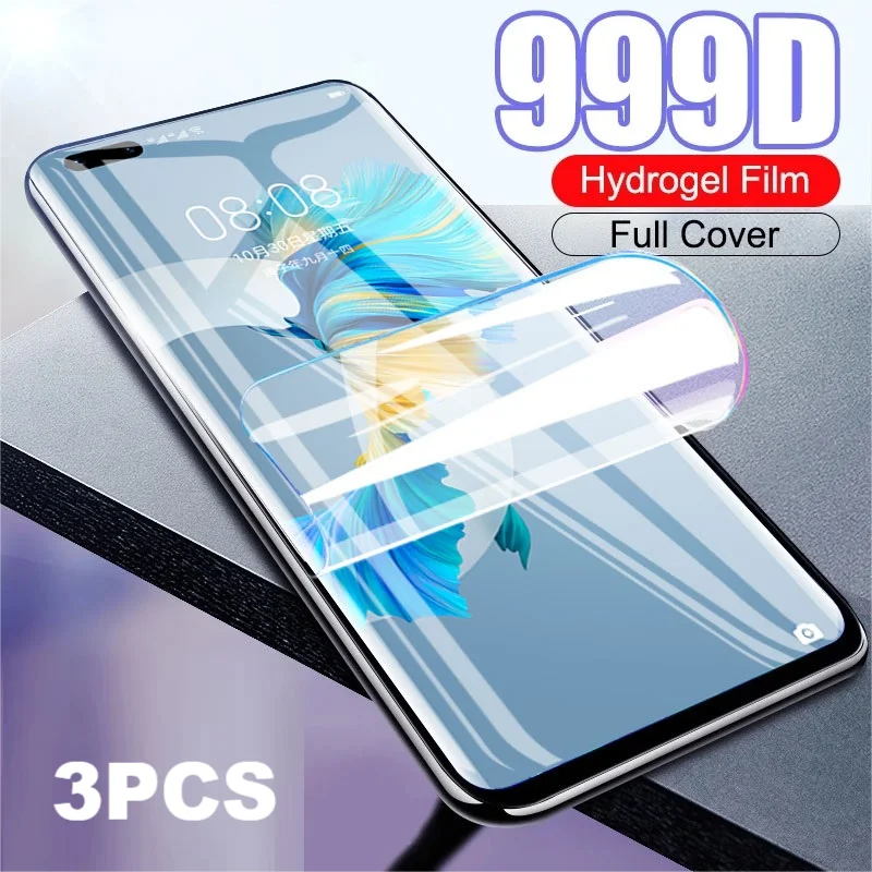 Pellicola salvaschermo 3 pezzi per Huawei P40 P20 P10 P9 P8 Lite Pro E 2017 2019 pellicola idrogel per Huawei P smart Z 2020 2021 P30 Film