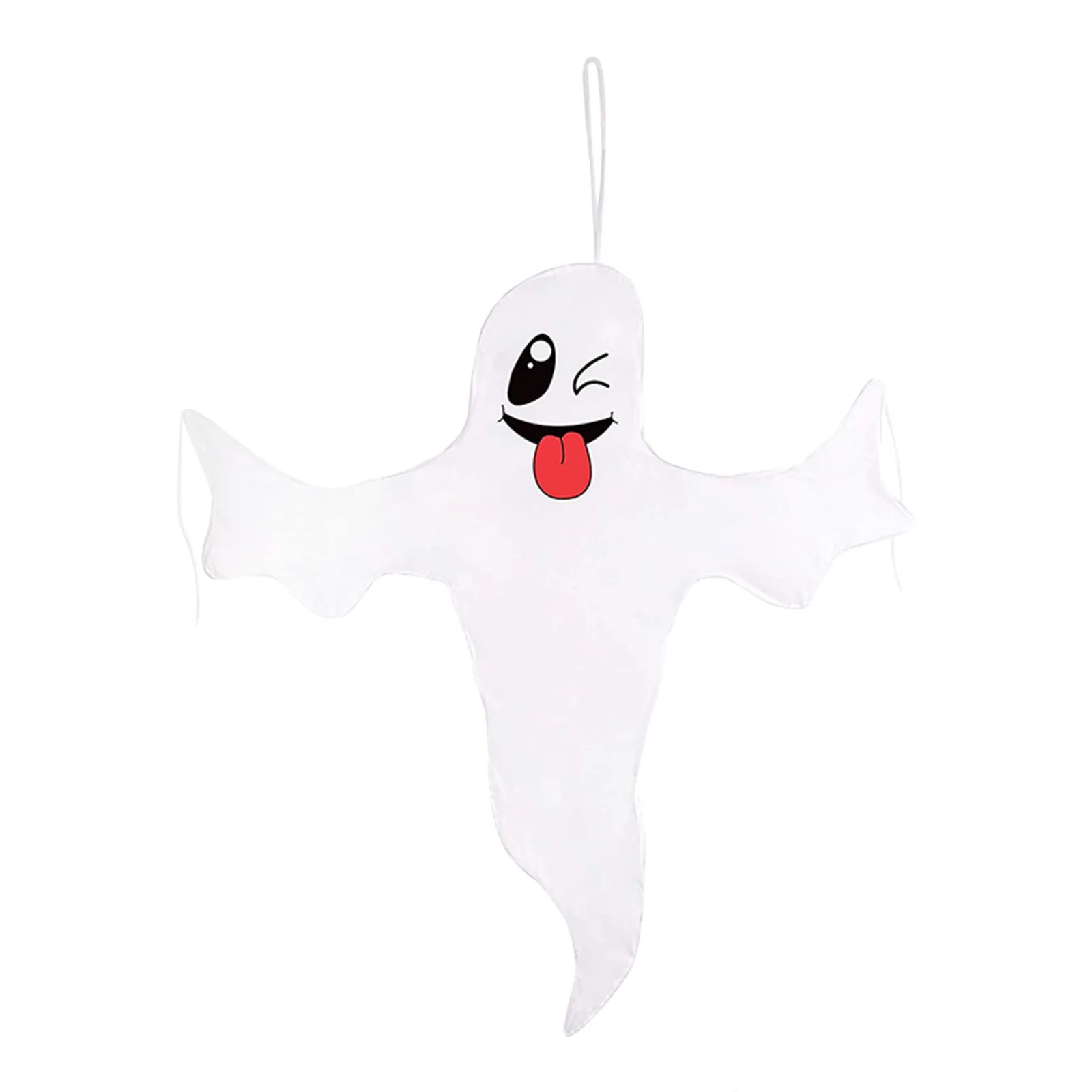 

Hanging Stain Glass Halloween White Flag Decoration Scene Arrangement Hug Friendly Party Supplies