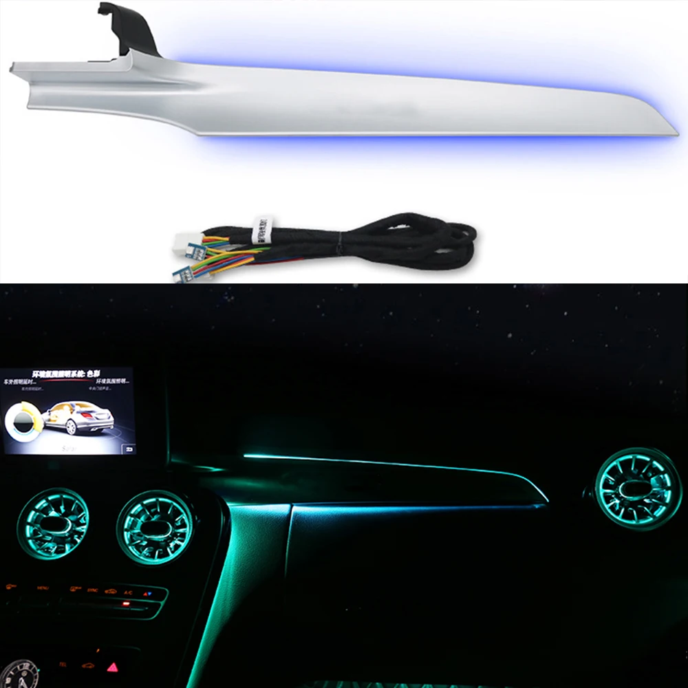 

For Mercedes Benz W205 X253 2014-2021 Car Dashboard 3/64 Colors Neon Light For Right-hand Drive Vehicles Passenger Ambient Light