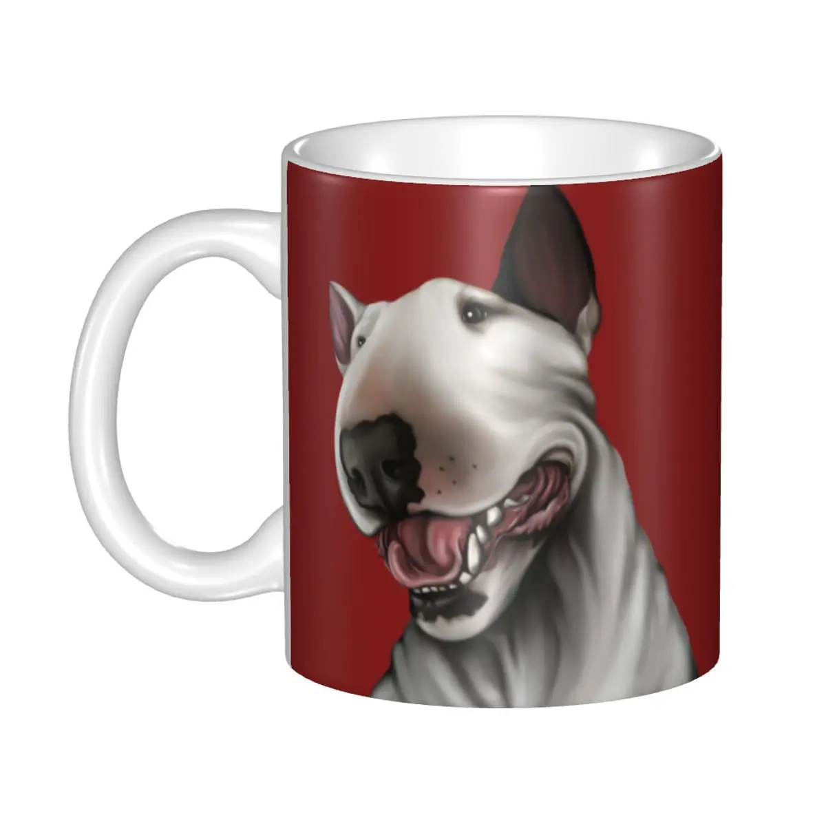 

Индивидуальная керамическая чашка с рисунком Бультерьера, домашнего животного, щенка, чая, молока, кофе, мужская, женская, мужская, для работы на открытом воздухе