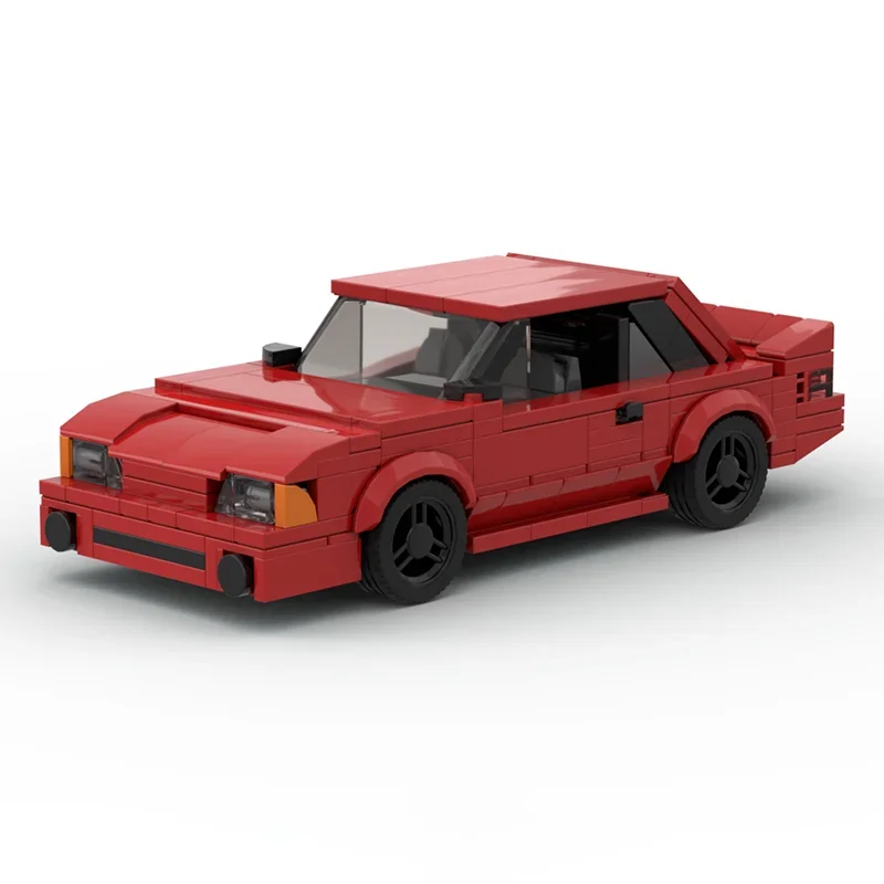 438 деталей MOC Ford Mustang Foxbody Cobra City Champions, модель-конструктор, архитектурный набор, подарок на фестиваль, игрушки-кирпичики (art.: 3920db79e7dce) - 3920db79e7dce