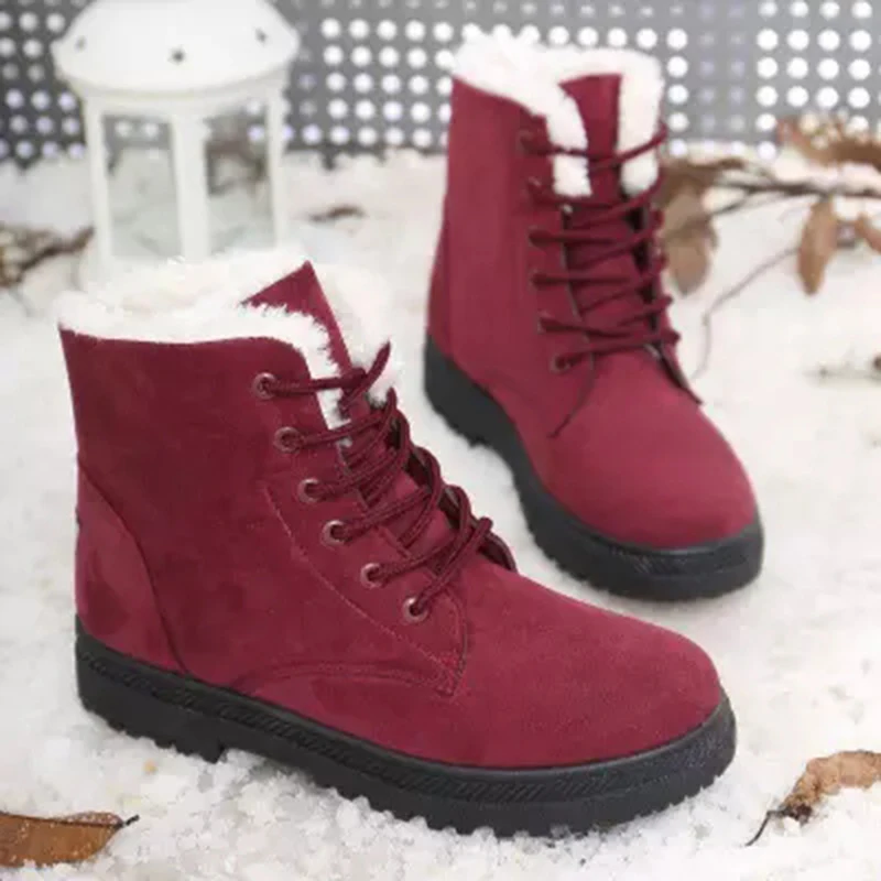 2023 NEW Women Boots Winter Ankle Boots for Women Winter Shoes Female Snow Boots Botas Mujer Warm Plush Shoes Woman Plus Size 44