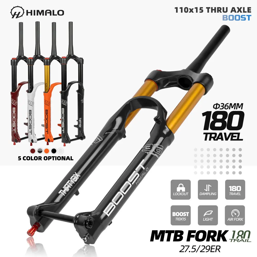 Вилка подвеска HIMALO DH AM Down Hill Thru Axle Boost регулировка отскока 110 мм * 15 для путешествий
