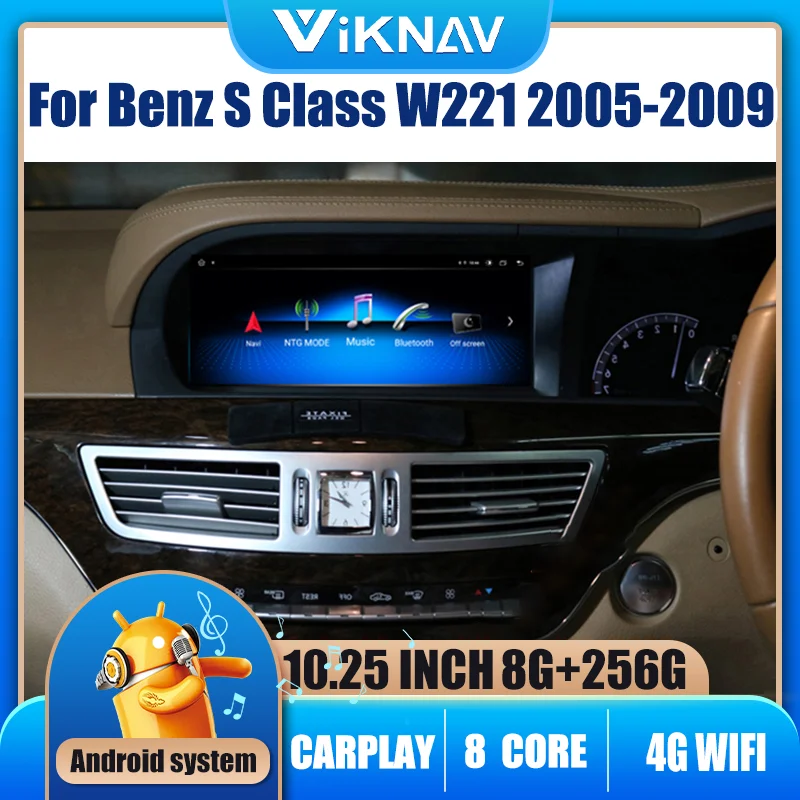 

Android 11 Car Radio For Mercedes Benz S CLASS W221 RHD 2005-2009 DVD Multimedia Auto Player GPS Navigation Built In Carplay