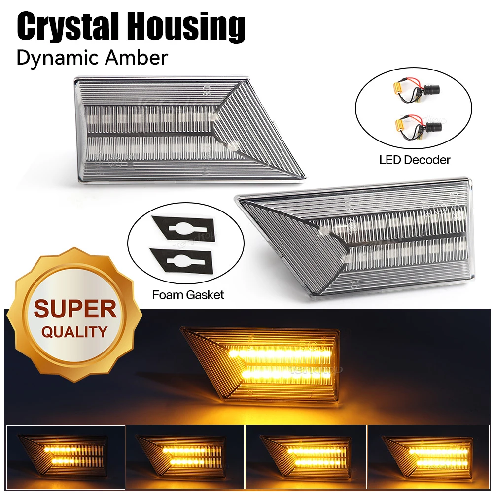 

2 шт. для OPEL Vectra C 2001-2008 для Signum 2003-2008 последовательный мигающий светодиодный указатель поворота боковой габаритный фонарь динамический поворотник