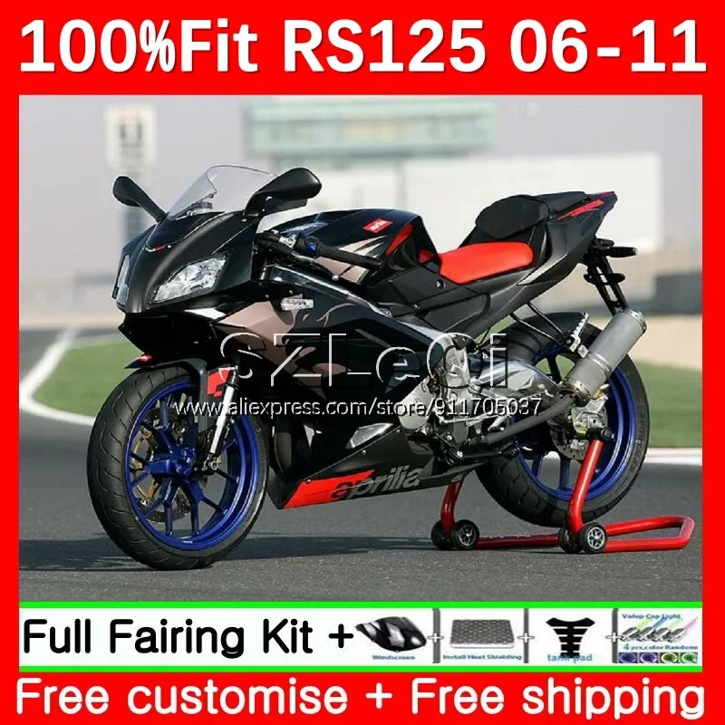 

Golden black Injection For Aprilia RSV125 R RS 125 RS125 06 07 08 09 10 11 RS-125 2006 2007 2008 2009 2010 2011 Fairing 9LQ.1