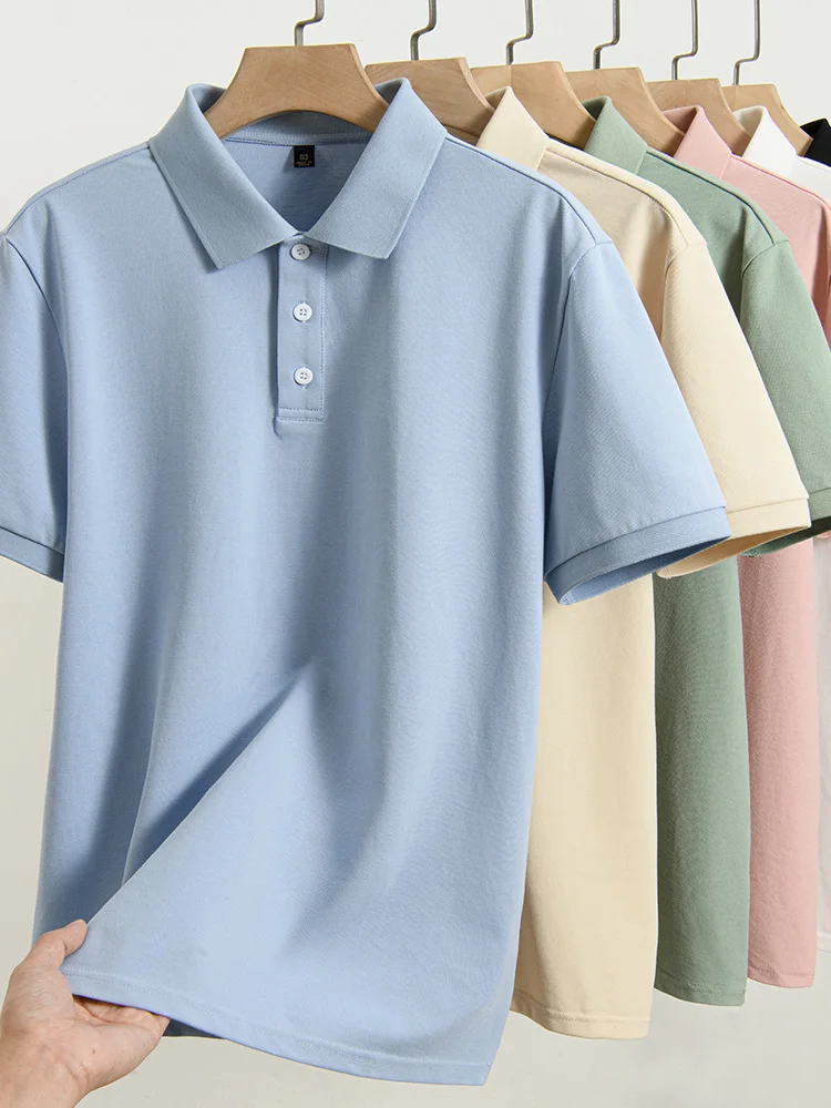 Senma up Geniolamode Casual Polo Shirt Men's Summer T-shirt Loose All-Match Short sleeve Breathable Half Sleeve Fashion |