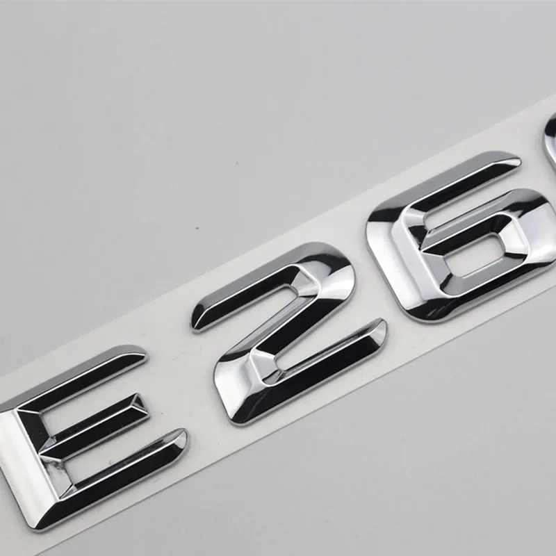 3D ABS хромированные серебряные буквы для автомобильных наклеек E200 E220 E260 E270 E300 E320 W212
