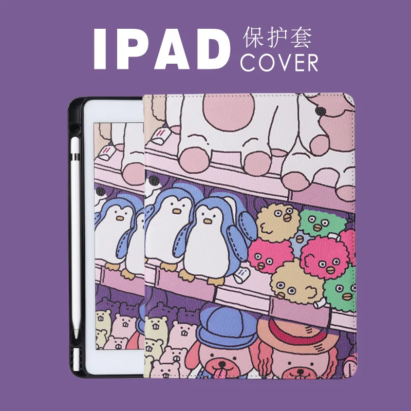 

Кожаный флип-чехол с подставкой и слотом для ручки для IPad Mini 123456 Air 1234 9,7 2017 2018 Pro 11 10,5 10,2, чехол с слотом для ручки