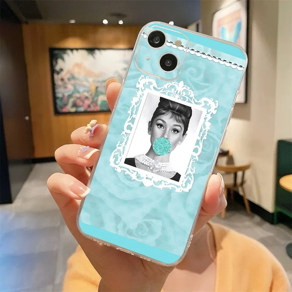 Синий чехол для телефона A-ti-ffany Iphone 16 15 11 13 14 Pro Max 7 8 Plus X Xr Xs Se2020 12 mini прозрачный