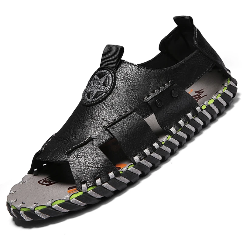 

Сандалии мужские из натуральной кожи, уличные пляжные босоножки, платформа, дизайнерские, летняя обувь, большие размеры, 2023