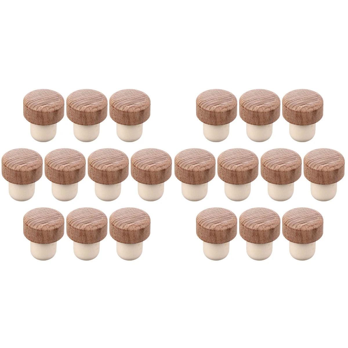 

20 Pcs Wooden Bottle Stoppers Sealed Bottle Plugs for Home And Bar (Assorted Color)