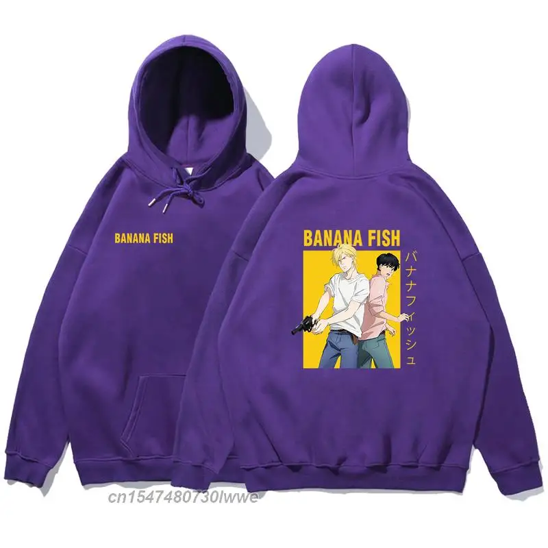 

Banana Fish Japan Anime Hoodie Men/Women Casual Hip Hop Streetwear Autumn 2022 Hooded Sweatshirts Harajuku Cartoon Male Hoody