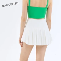 dancefish women sportwear chic pleated short skirt inside shorts tennis skirt
