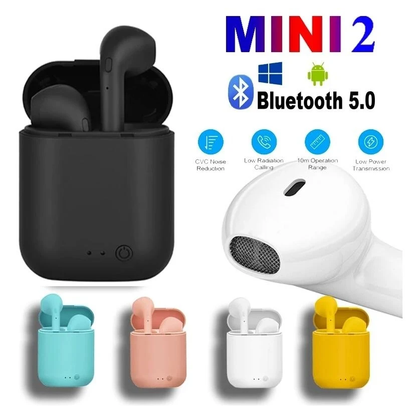 TWS беспроводные наушники Mini 2 Bluetooth-наушники матовая гарнитура Macaron с микрофоном