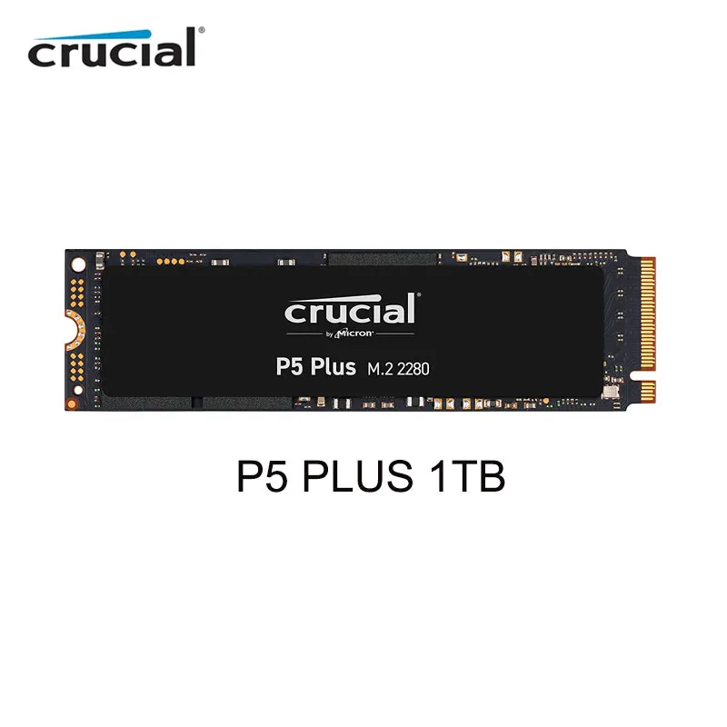 

Crucial P5 Plus 1 ТБ PCIe Gen4 3D NAND NVMe M.2 игровой SSD CT1000P5PSSD8
