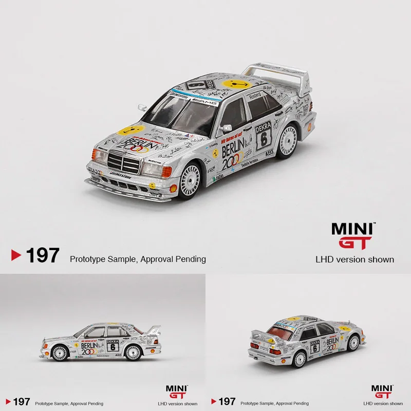 

Мини GT Берлин № 6 Mercedes-Benz 190E EVO2II второе поколение 2,5-16 модель автомобиля декоративная подарок