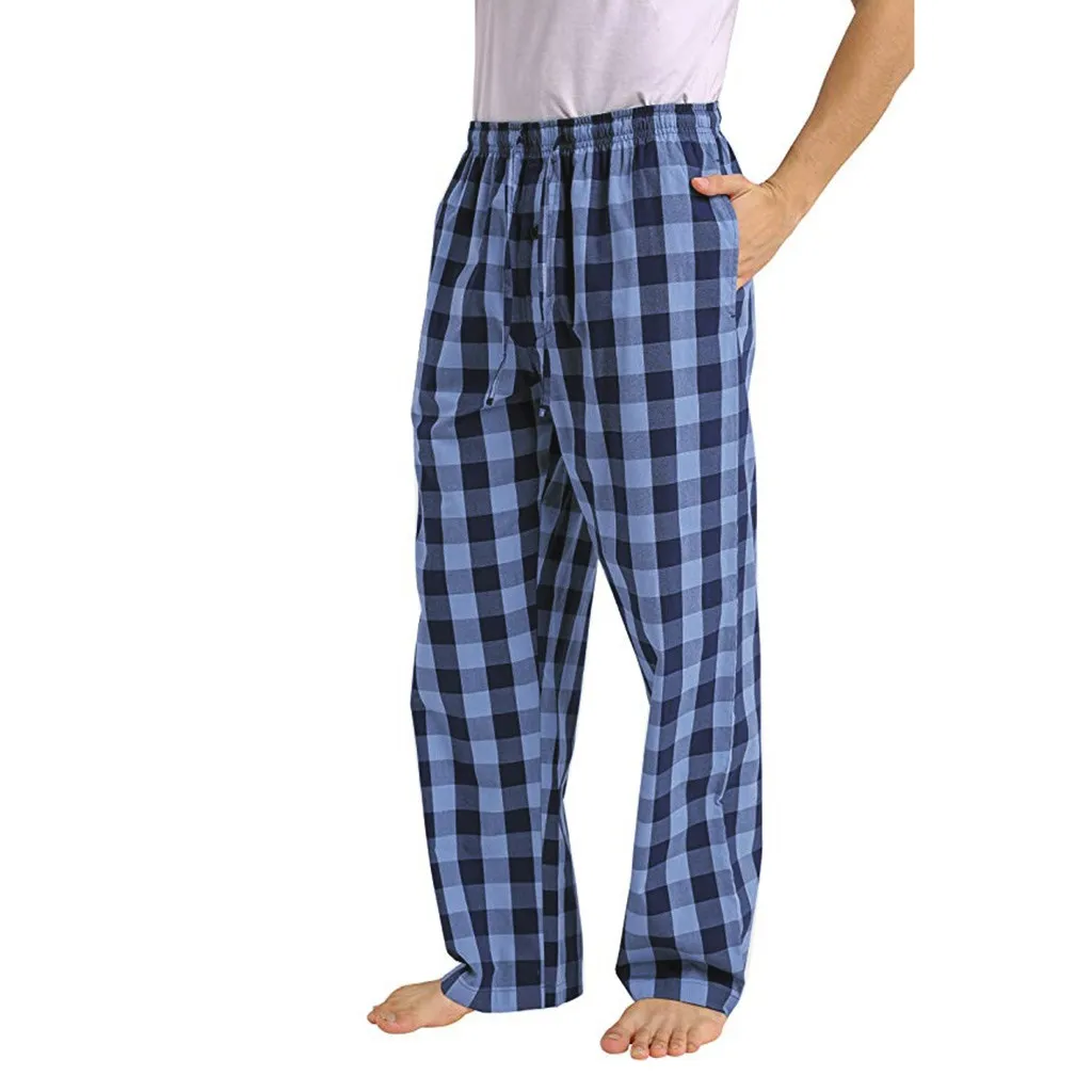 

Fashion Men's Casual Plaid Pants Loose Sport Pajama Trousers Retro Teens Harajuku Hip-hop All-match Streetwear