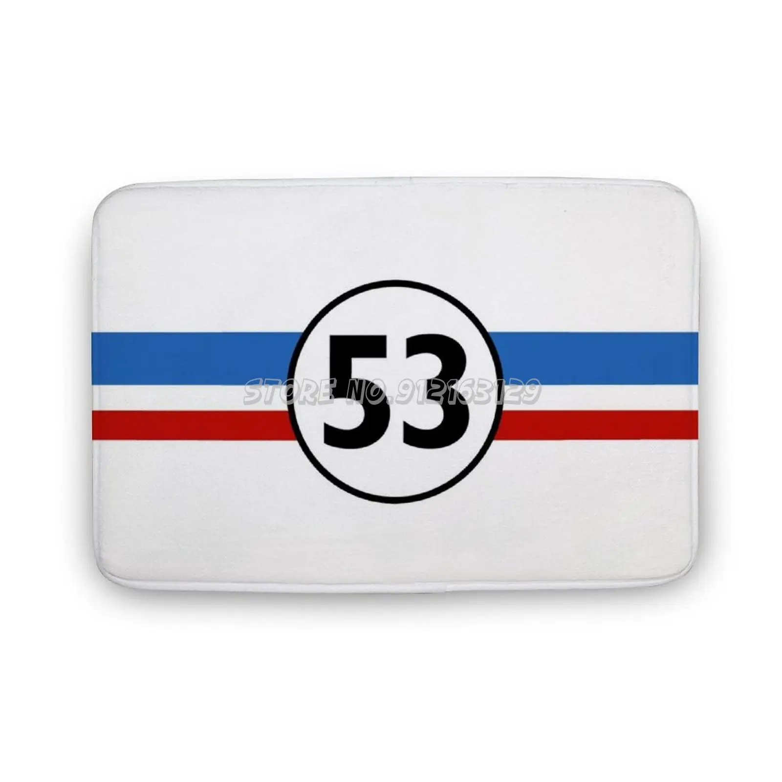 

Herbie 53 Classic Racing Car 1963 Circle Logo #5 Floor Mat Doormat Washable Non-slip Rugs Waterproof Carpet Herbie Herbie 53 Her