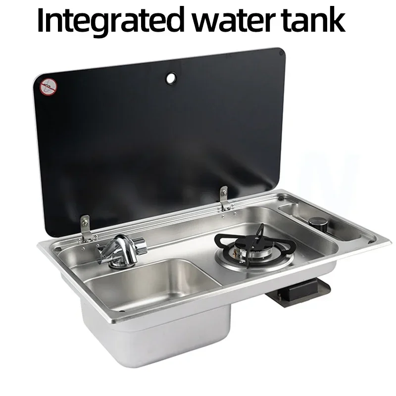 Многофункциональная Складная кухонная газовая плита два в одном с раковиной