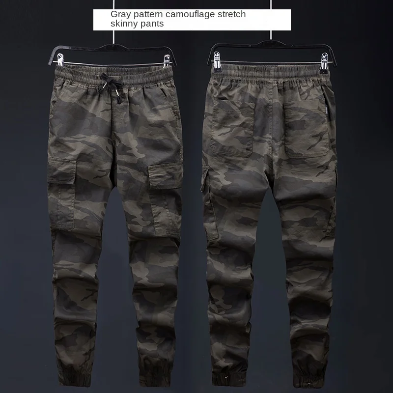 

Spring Summer 2022 Men's Harlan Camouflage Jungle Tactical Pants Japanese Cropped Handsome Loose Overalls Pants Trousers Men