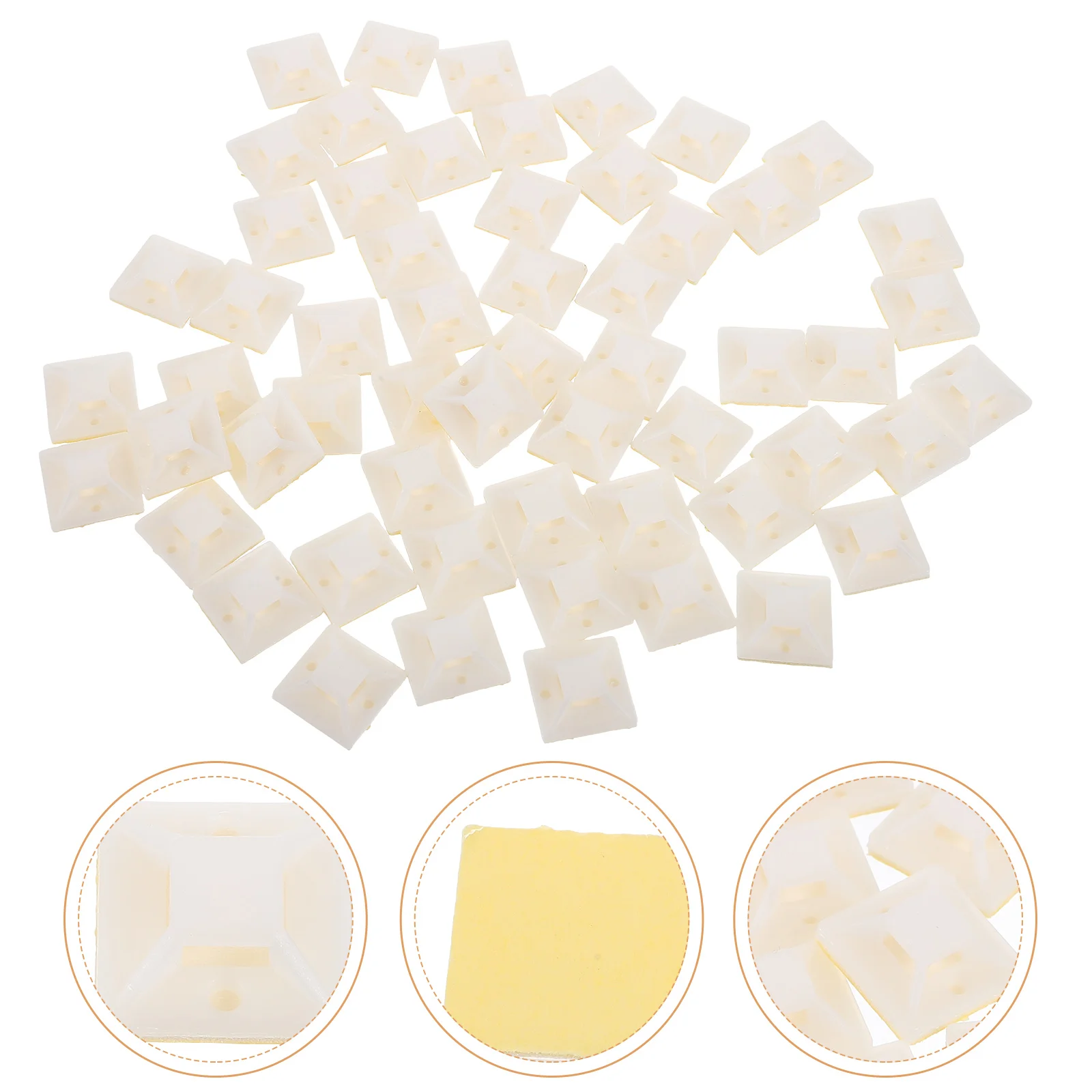 100 шт. крепления для кабельных стяжек держатель на молнии зажимы проводов клейкие