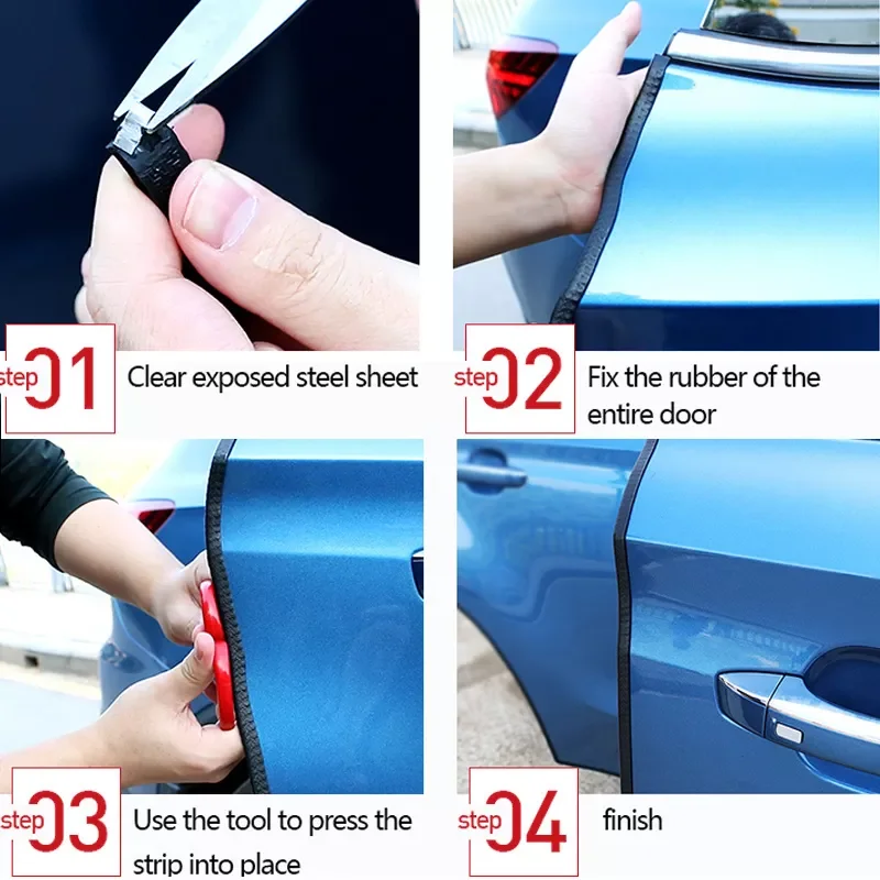 

Car Door Edge Scratch Protector Strip Guard Trim Auto Door Anti Collision Strip with Steel Car-styling Car Decoration