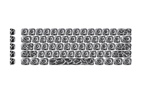 XVX Venom Колпачки для клавиатуры 61 клавиша розового цвета