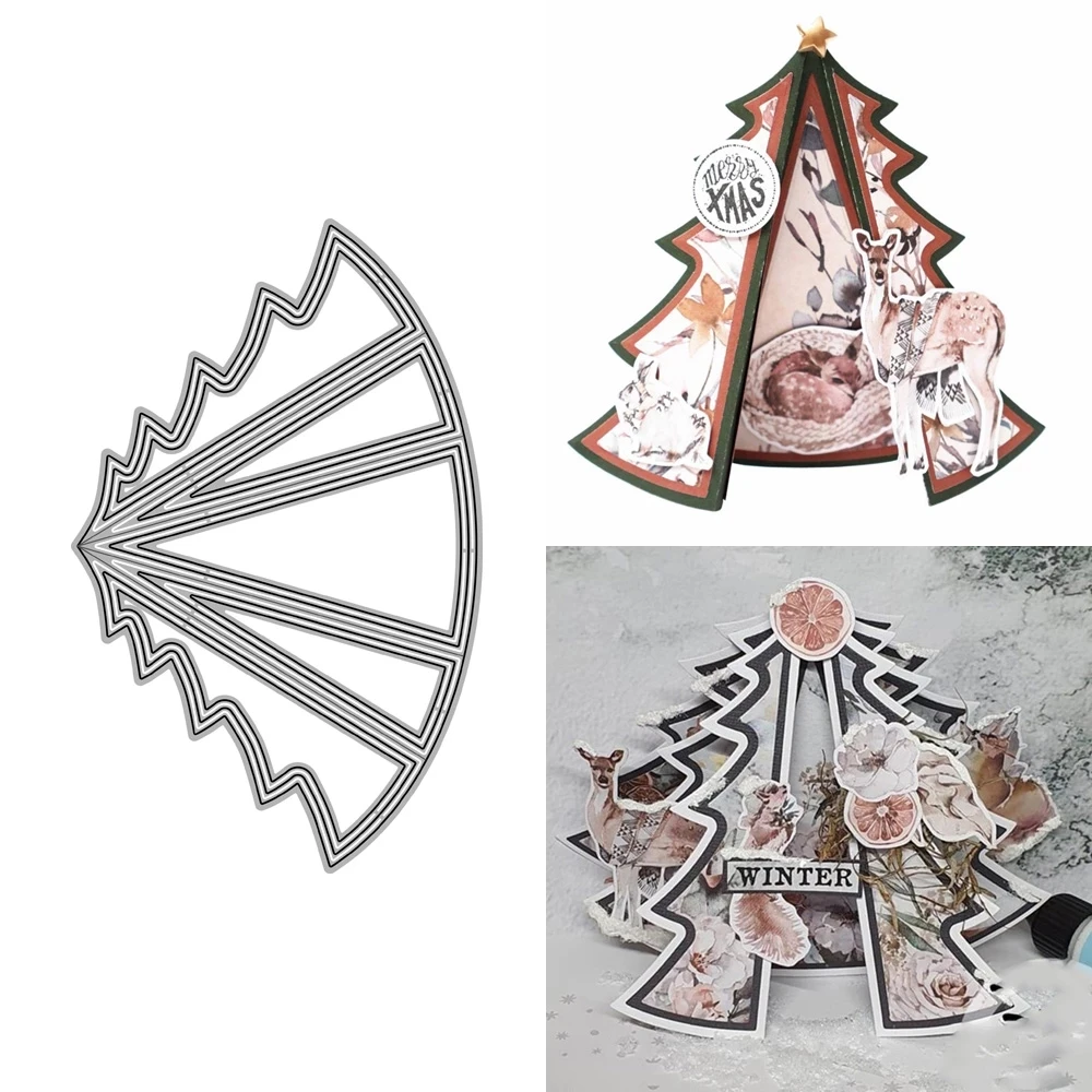 

Tree Folding Metal Cutting Dies for DIY Scrapbooking Album Decorative Crafts Embossing Paper Cards Making