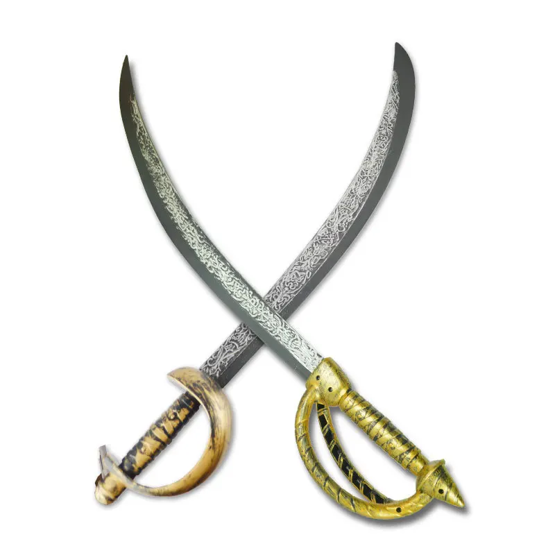 

Halloween Festival Performance Weapons Children's Safety Toys Command Knife Double Handle Cos Pirate Knife Props