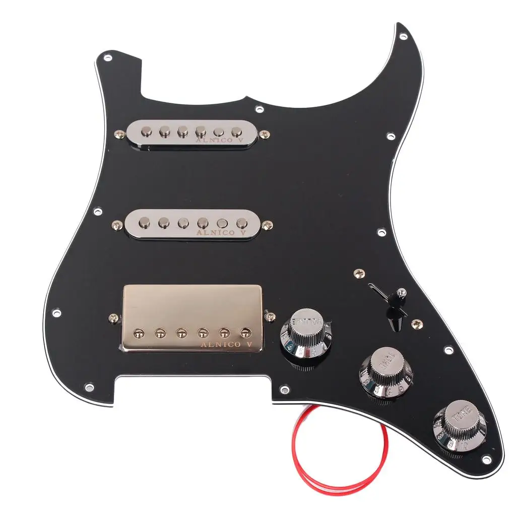 

Tooyful 3-ply SSH Alnico 5 Pre-loaded Pickup Humbucher Pick Guard Scratch Plate for Strat ST Electric Guitar Parts