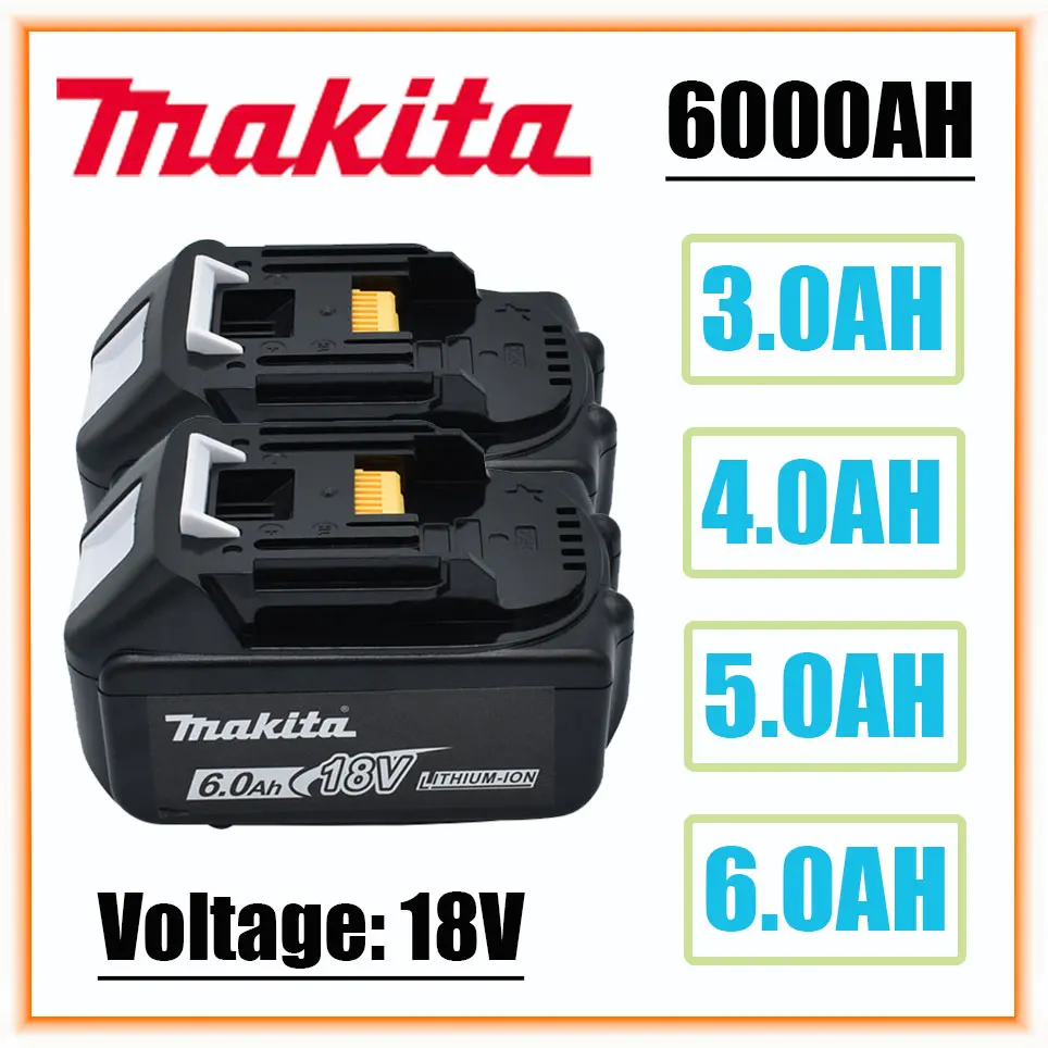 Makita Original Lithium ion Rechargeable Battery 18V 6000mAh 18v drill Replacement Batteries BL1860 BL1830 BL1850 BL1860B