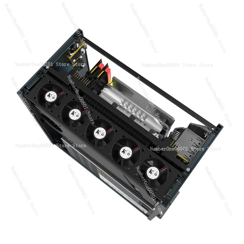 Фото Корпус Lzmod mini A24-V6 2.0 Mini ITX BKB для двухслотовых видеокарт половинной высоты, 3.66 л №5