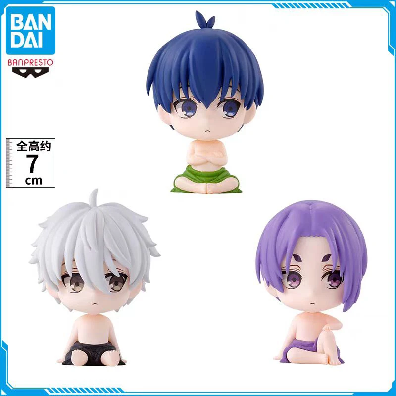 BANDAI BLUE LOCK Bath Posing Фигурка Yoichi Lsagi Nagi Seishiro Mikage Reo Аниме Фигурки Модель Подарочная
