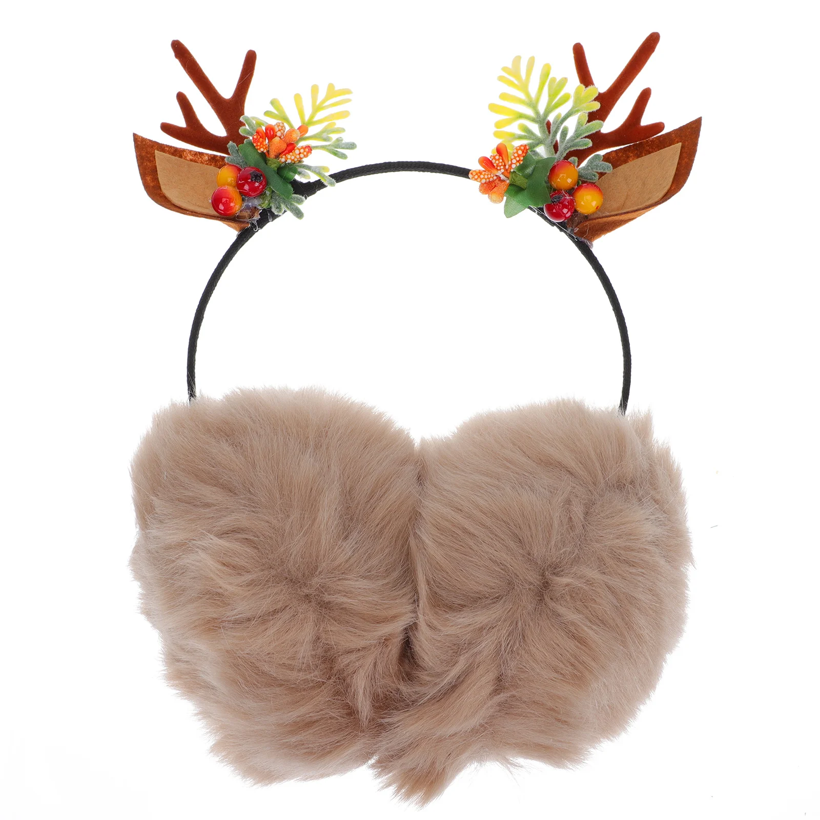 

Antler Earmuff Headband Earmuffs Cartoon Hairband Plush Outdoor Animal Elk Rabbit Fur Women Lovely Bags Miss Adult Tiara