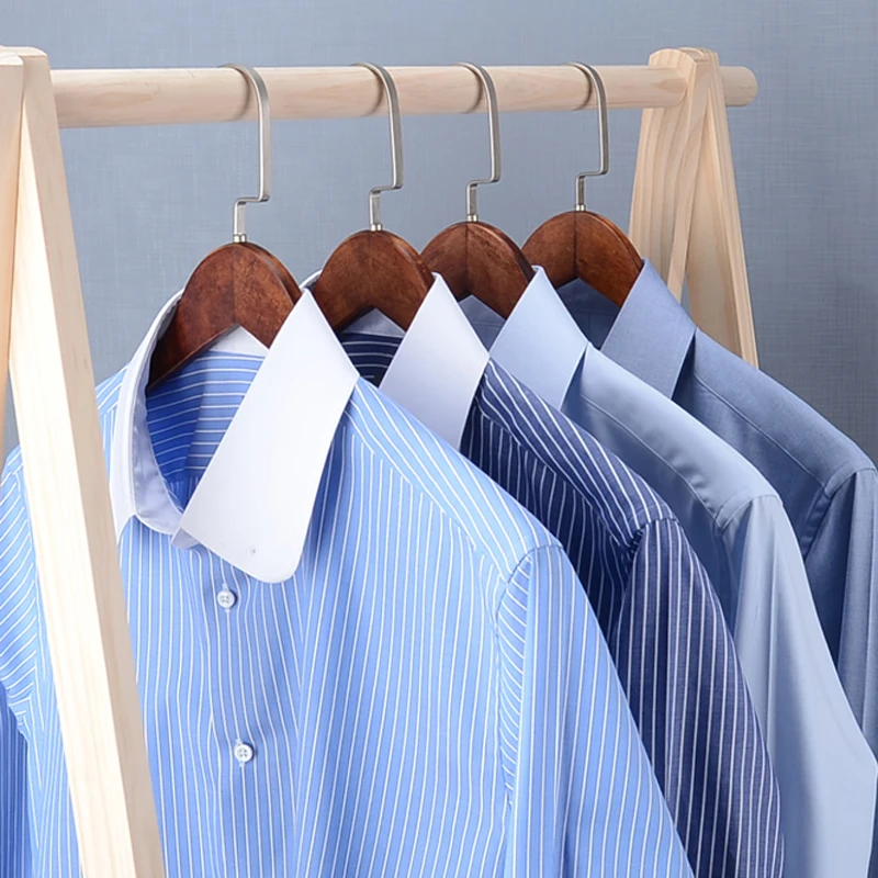 Рубашка мужская с французскими манжетами приталенная деловая полосатая рубашка