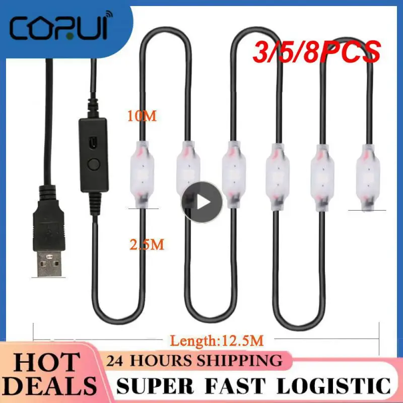 

3/5/8PCS Adjustable Entertainment Atmosphere Light String Brightness Decorative Lighting. Led Atmosphere Light 5050rgb